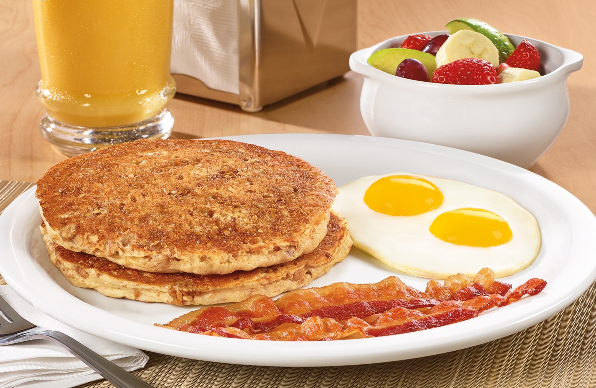hearty 9-grain Pancake Breakfast